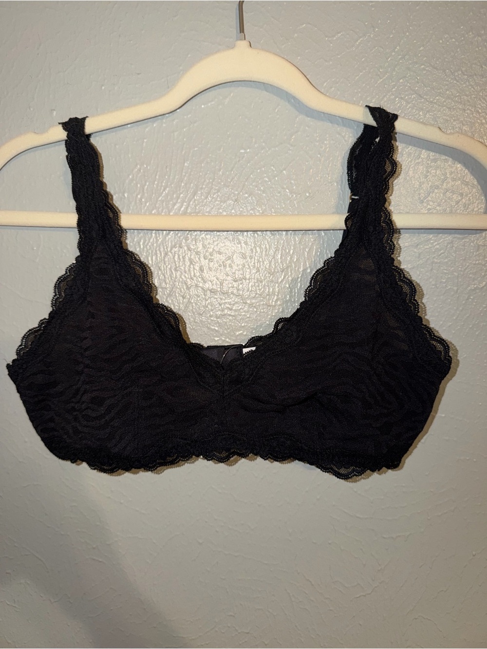 Aerie black zebra lace bralette